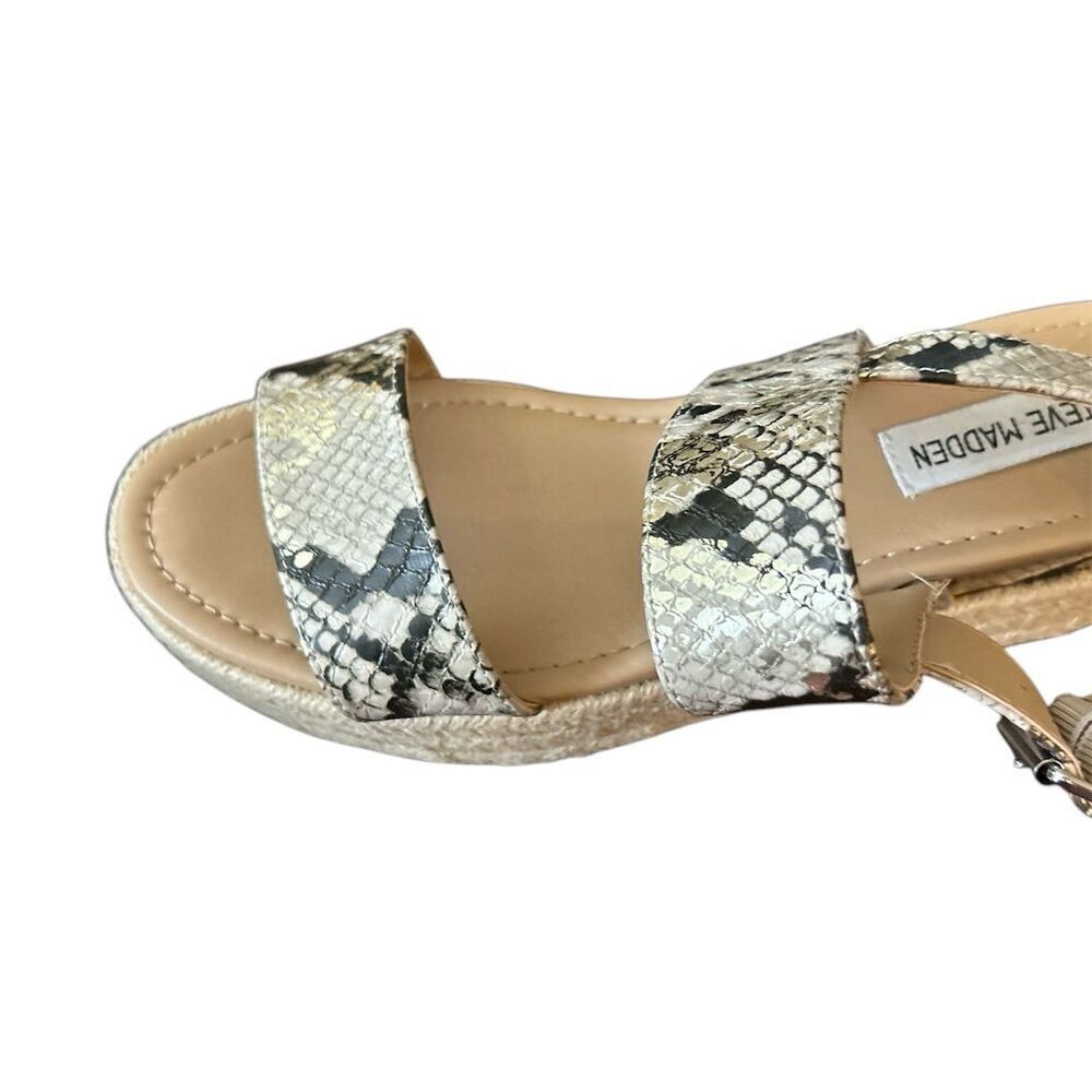 Steve Madden Women's Espadrille Wedge Sandals Size 8 Python Print - Picture 9 of 11